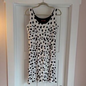 Stylish Black and White Polka Dot Dress